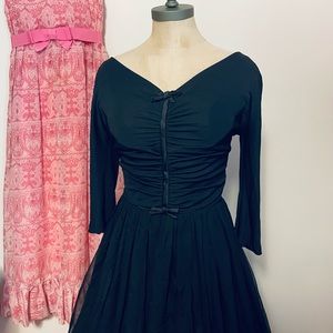 Vintage 1960s Chiffon and Jersey Dress